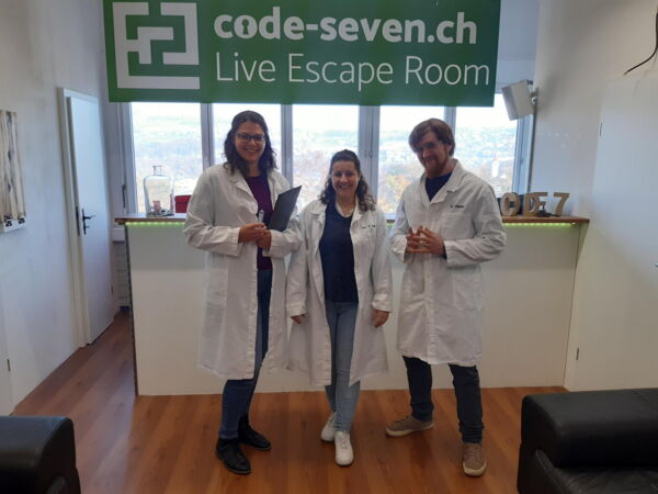 Die Gruppe Murinese hat den Live Escape Room erfolgreich geschafft