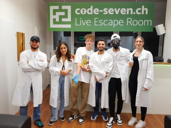 Die Gruppe Team BRCHL hat den Live Escape Room erfolgreich geschafft