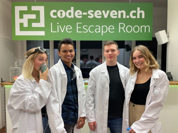 Die Gruppe Team Alkis hat den Live Escape Room erfolgreich geschafft