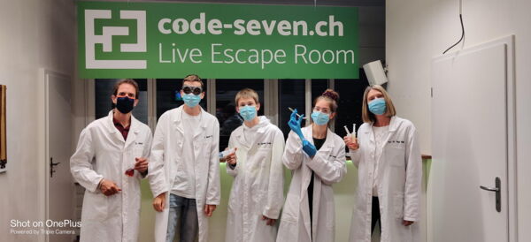 Die Gruppe The fantastatic five hat den Live Escape Room erfolgreich geschafft