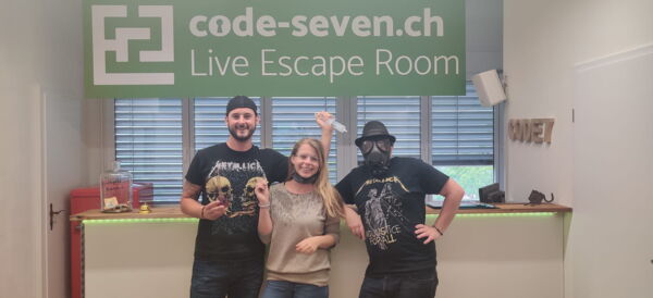 Die Gruppe «Metallica» hat den Live Escape Room erfolgreich geschafft