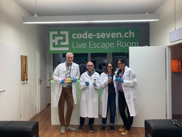 Die Gruppe DeMaErNi hat den Live Escape Room erfolgreich geschafft