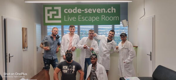 Die Gruppe Stiebel Eltron AG Team Aargau hat den Live Escape Room erfolgreich geschafft