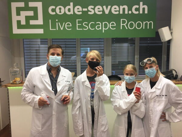 Die Gruppe Sinser Labor-Bubbles hat den Live Escape Room nicht geschafft