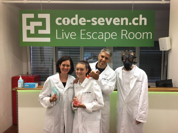 Die Gruppe Grüen Finger hat den Live Escape Room erfolgreich geschafft