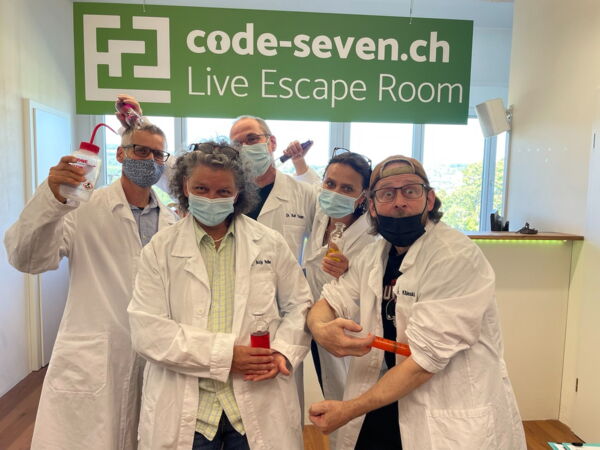 Die Gruppe Prof. Protons Aushilfen hat den Live Escape Room nicht geschafft